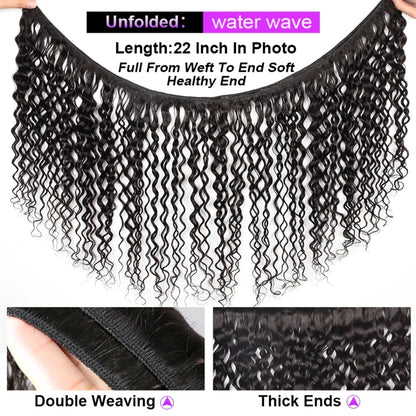 12A Water Wave Bundles Human Hair 100% Unprocessed Virgin Hair Cheap