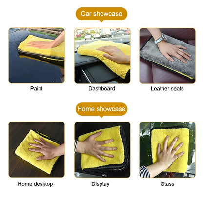 SEAMETAL Microfiber Car Washing Towel 400GSM Double-Sided Coral Velvet