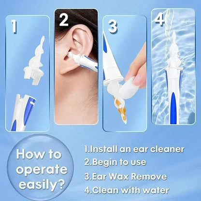 Ear Wax Remover Tool Ear Cleaner With Soft Silicone 16 Replacement