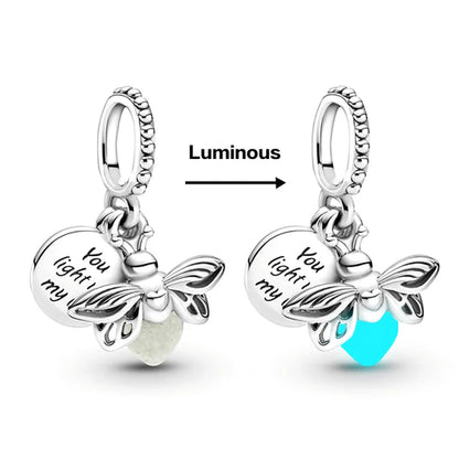 Hot Sale Night Glow Firefly Charm Beads For Pandora 925 Original