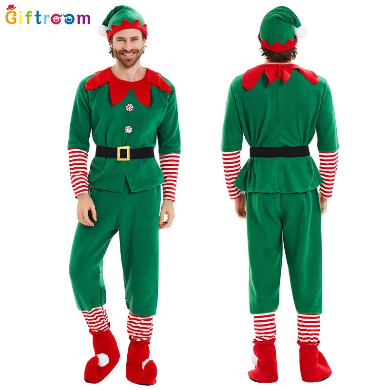 2024 New Christmas Children's and Adult Christmas Elf Costumes, Santa