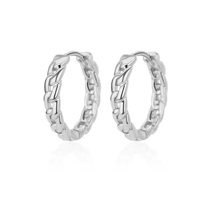 Elegant Round Earrings for Women Girls Luxury Stainless Steel Hoop