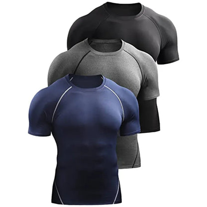 2024 Compression T Shirt Men Summer Sportswear Running T-shirt Elastic