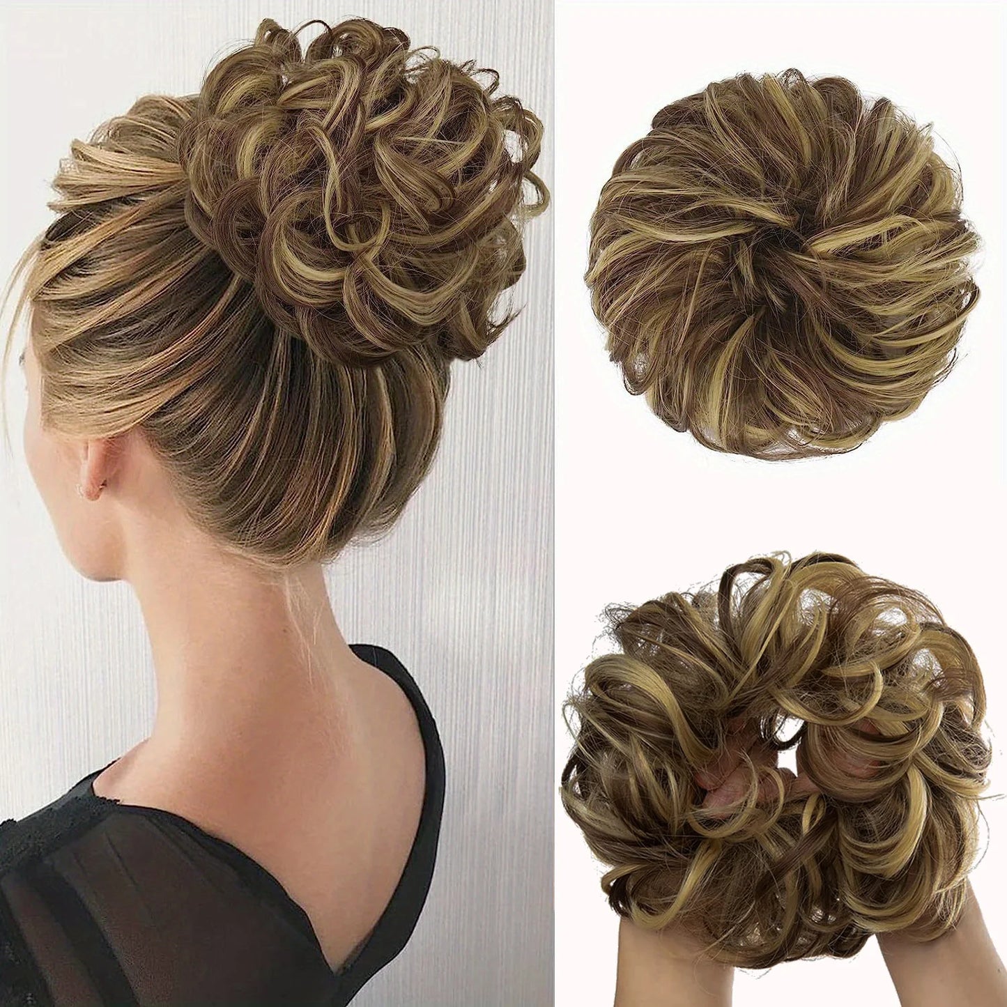 Chic Synthetic Bun Extension with Elastic – Quick Updo, Natural Look