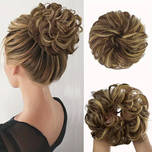 Chic Synthetic Bun Extension with Elastic – Quick Updo, Natural Look