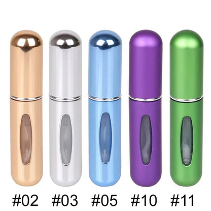 Solid Color 5ml Bottom Flush Rechargeable Perfume Bottle Sprayer Small