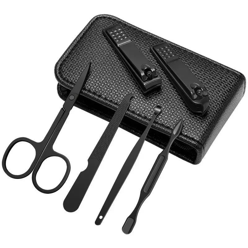 Ouriner New 6 Pcs Portable Luxury Manicure Sets Pedicure Kits Bright