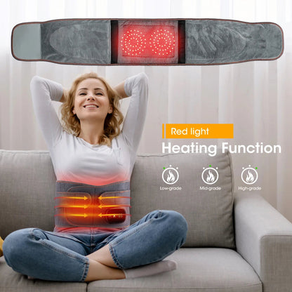 Heat Therapy Lumbar Brace Support Massager Waist Massager Back Belt