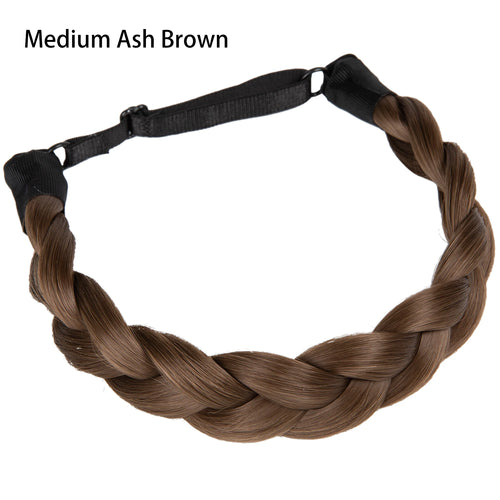 SARLA Synthetic Fishtail Braids Headband Hair With Adjustable Belt