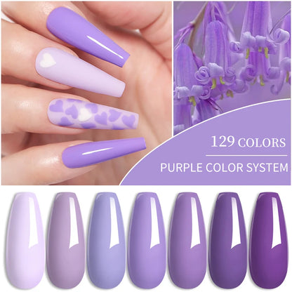 LILYCUTE 129 Colors 7ML Nail Gel Polish Nail Supplies Vernis Semi