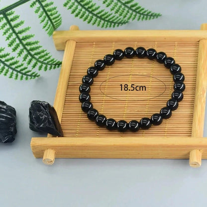 Nature Onyx Bracelet With Stone for Men Natural-Stone Shiny Black