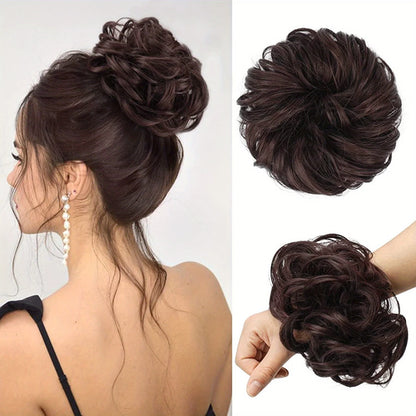 Chic Synthetic Bun Extension with Elastic – Quick Updo, Natural Look