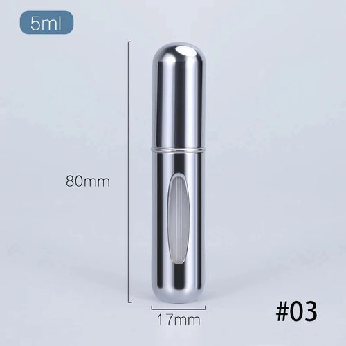 Solid Color 5ml Bottom Flush Rechargeable Perfume Bottle Sprayer Small