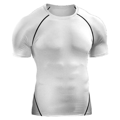 2024 Compression T Shirt Men Summer Sportswear Running T-shirt Elastic