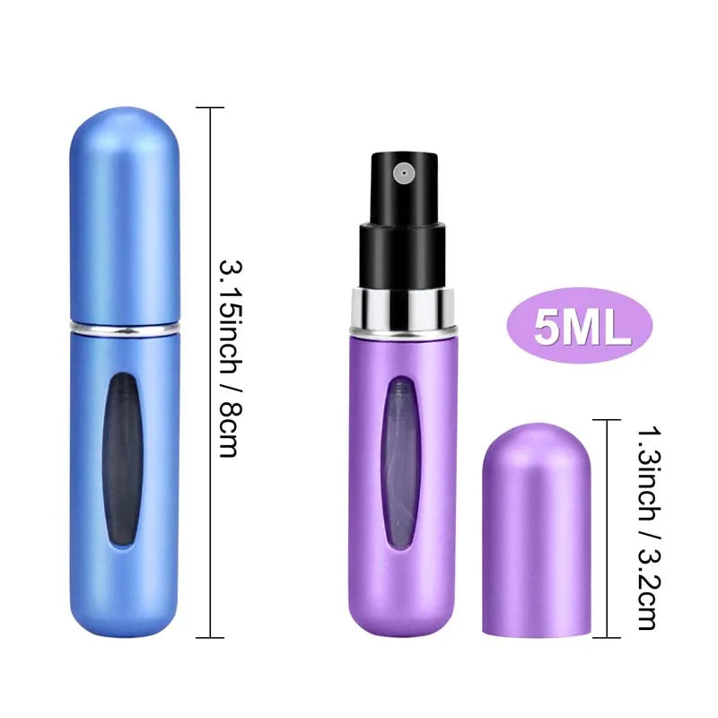 Solid Color 5ml Bottom Flush Rechargeable Perfume Bottle Sprayer Small