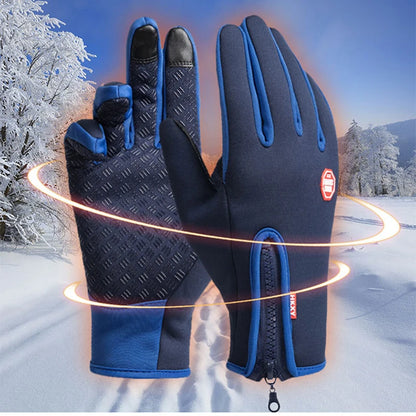 Winter Thermal Warm Full Finger Gloves Touchscreen Unisex for Outdoor