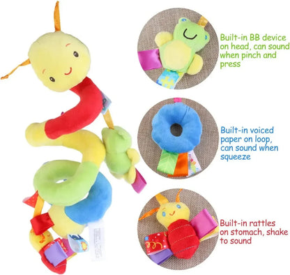 Soft Infant Crib Bed Stroller Toy Creative Spiral Baby Toys For