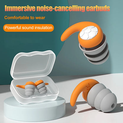 1Pair Sleeping Ear Plugs Noise Reduction Ear Protector Soft Nano