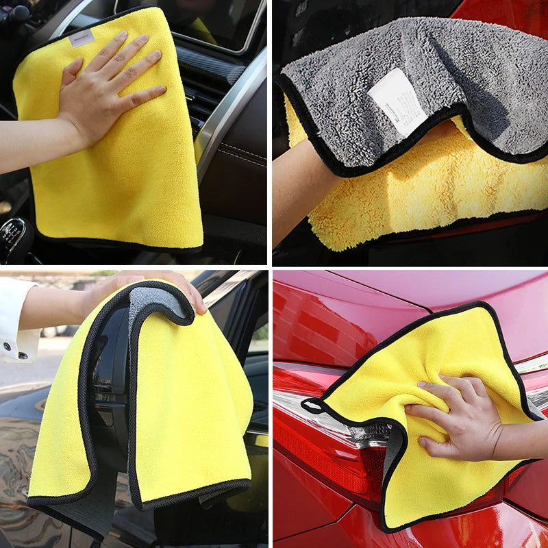 SEAMETAL Microfiber Car Washing Towel 400GSM Double-Sided Coral Velvet