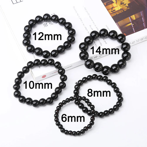 Nature Onyx Bracelet With Stone for Men Natural-Stone Shiny Black