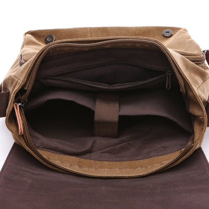 Versatile Canvas Shoulder Messenger Bag Business Computer Bag, Color: