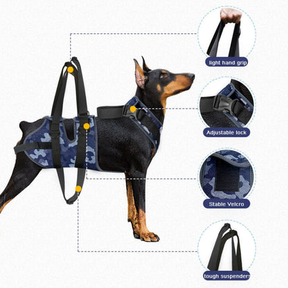 Injured Dog Auxiliary Leash Front and Rear Leg Double Slings For Large