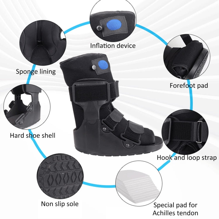 Tall Orthopedic Walking Boot Ankle Fracture Fixation Brace With Gas