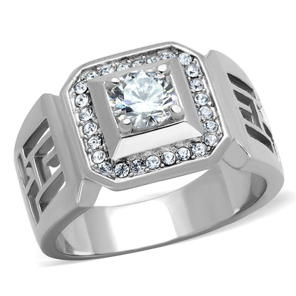 Men Stainless Steel Cubic Zirconia Rings TK2046