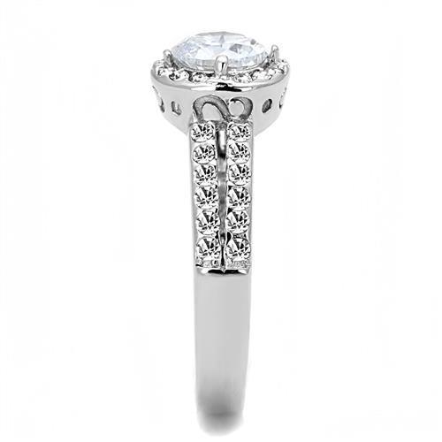 Women Stainless Steel Cubic Zirconia Rings TK3021