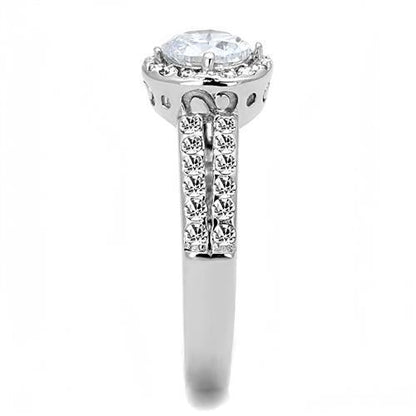 Women Stainless Steel Cubic Zirconia Rings TK3021