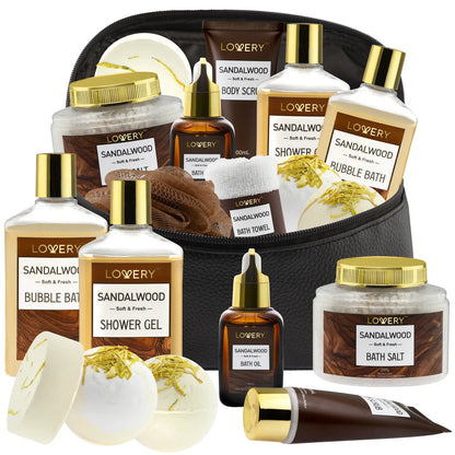 Wholesale Spa Kit for Men - Sandalwood Bath Gift Set-Personal Self Kit