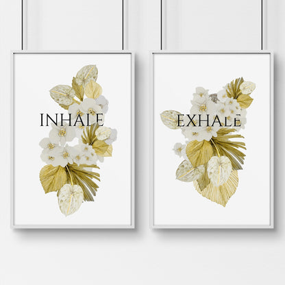 Boho bathroom wall decor | Set of 2 wall art prints