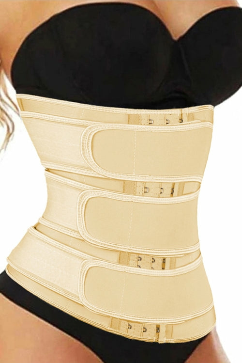 9 Steel Bones Latex Belt Waist Trainer with Hook