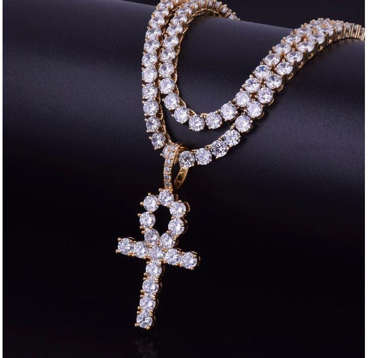 HOLYGRAIL 3MM Tennis CZ Ankh Cross Bundle | 9603