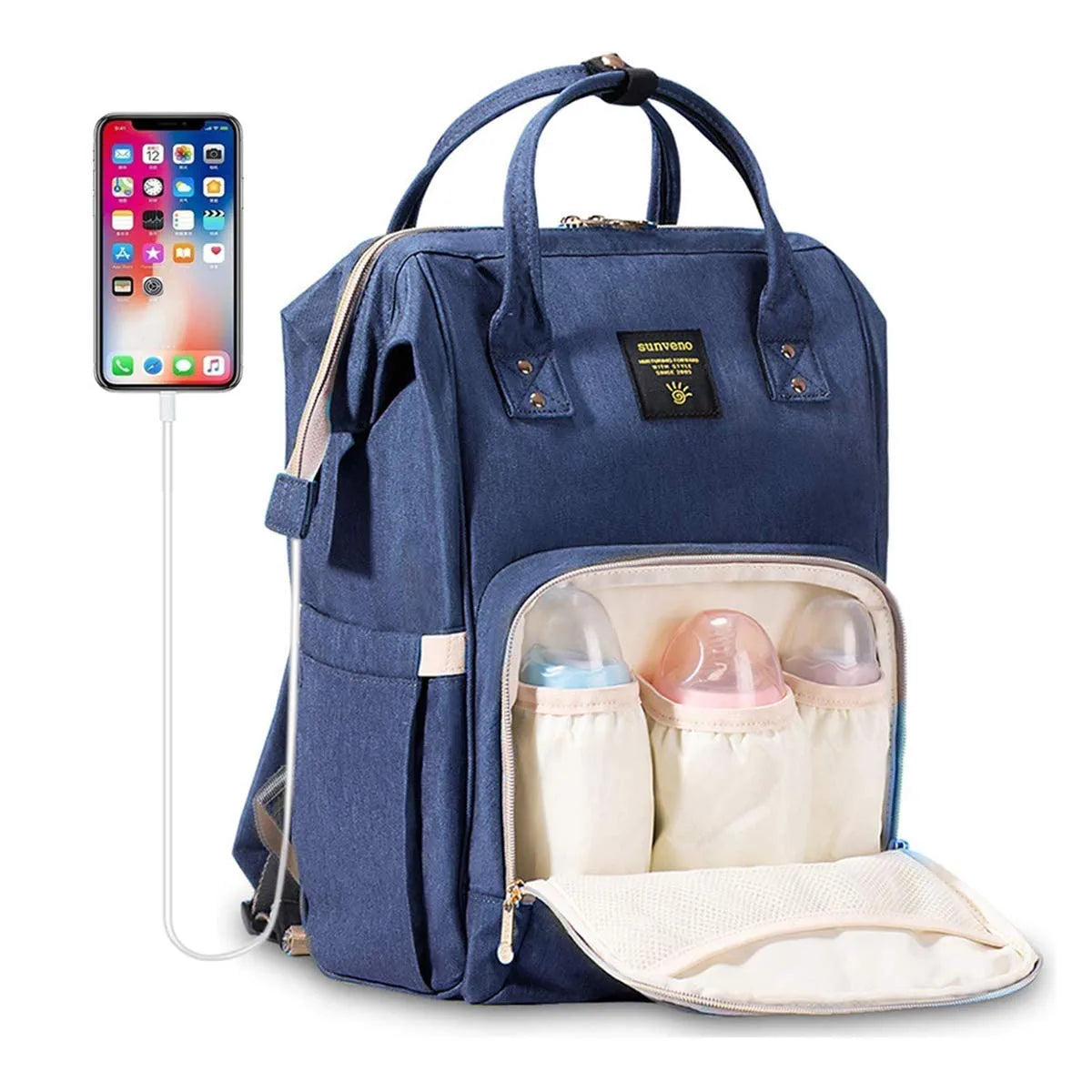 Fish-Opening Diaper Bag Unicorn Backpack