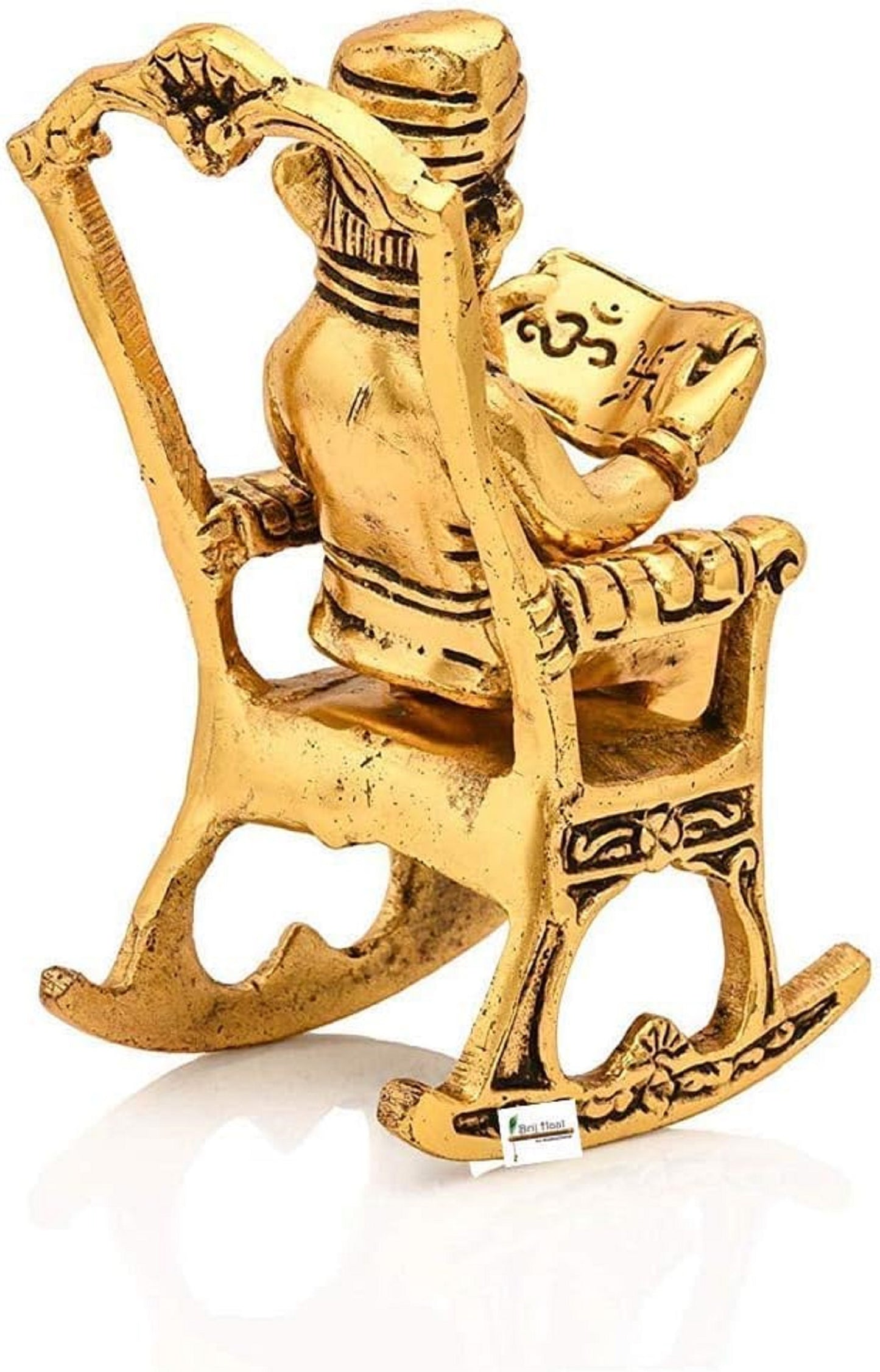 Ganesh Sitting on Swinging Moving Chair Reading Ramayana