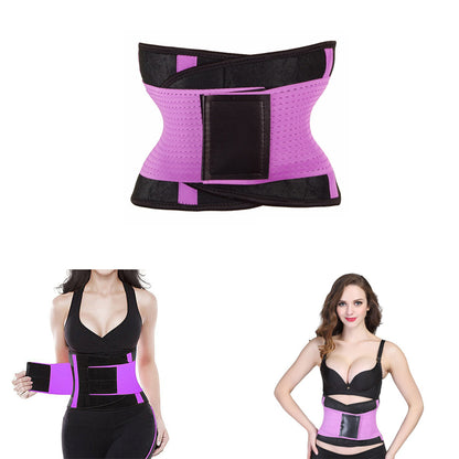 Women Body Shapers Waist Cincher Trimmer Purple