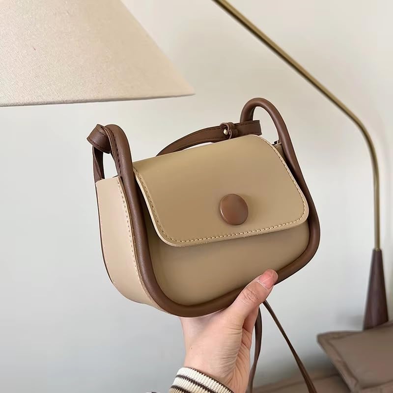 Women's Small Square Bags Versatile Shoulder Strap- Beige