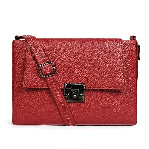 Women’s Stylish PU Sling Shoulder Bag (Red) (9X6 Inch)