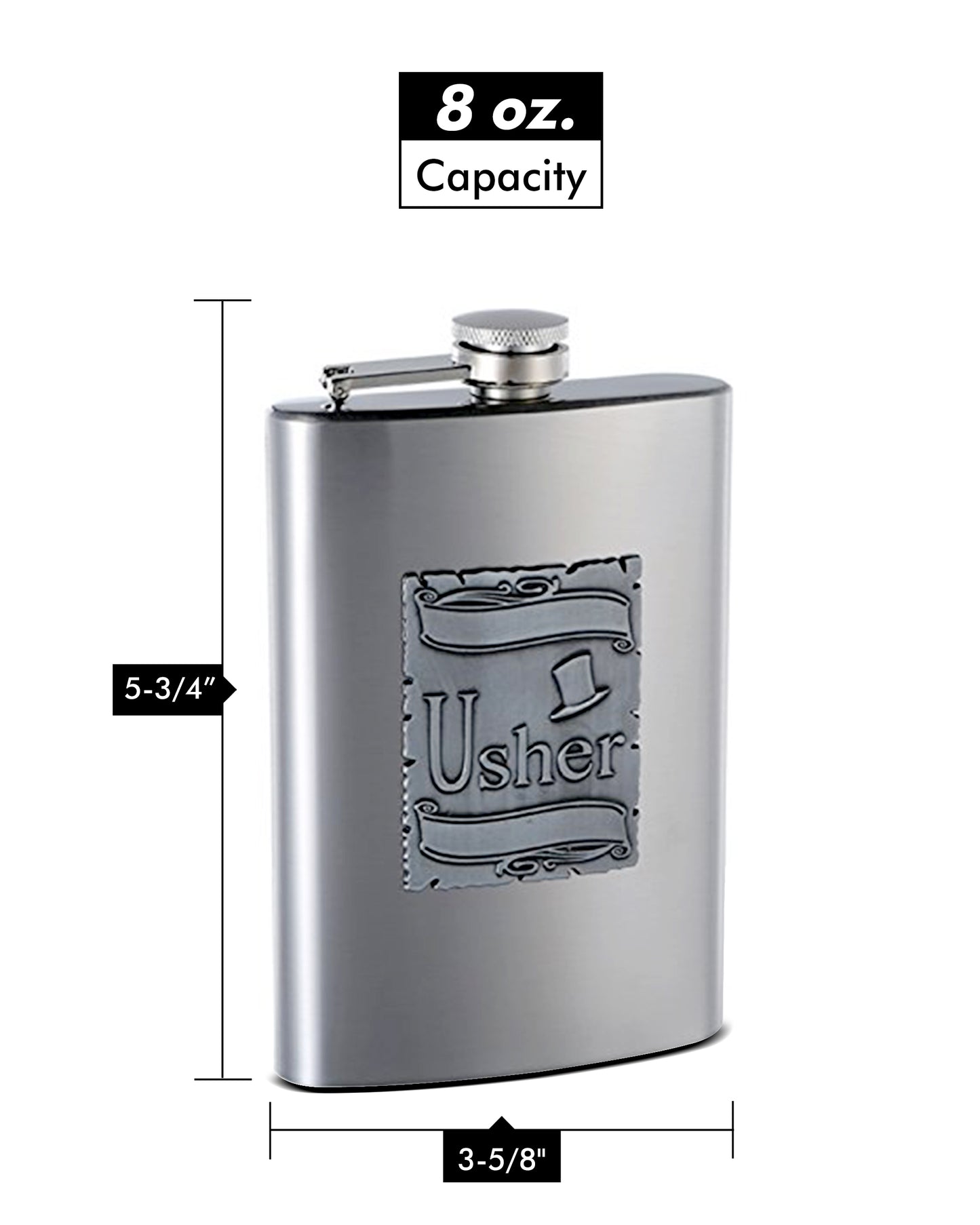 8oz Gift Flask for Wedding Usher