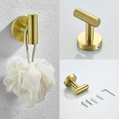 Golden 3 Piece Bathroom Hardware Set