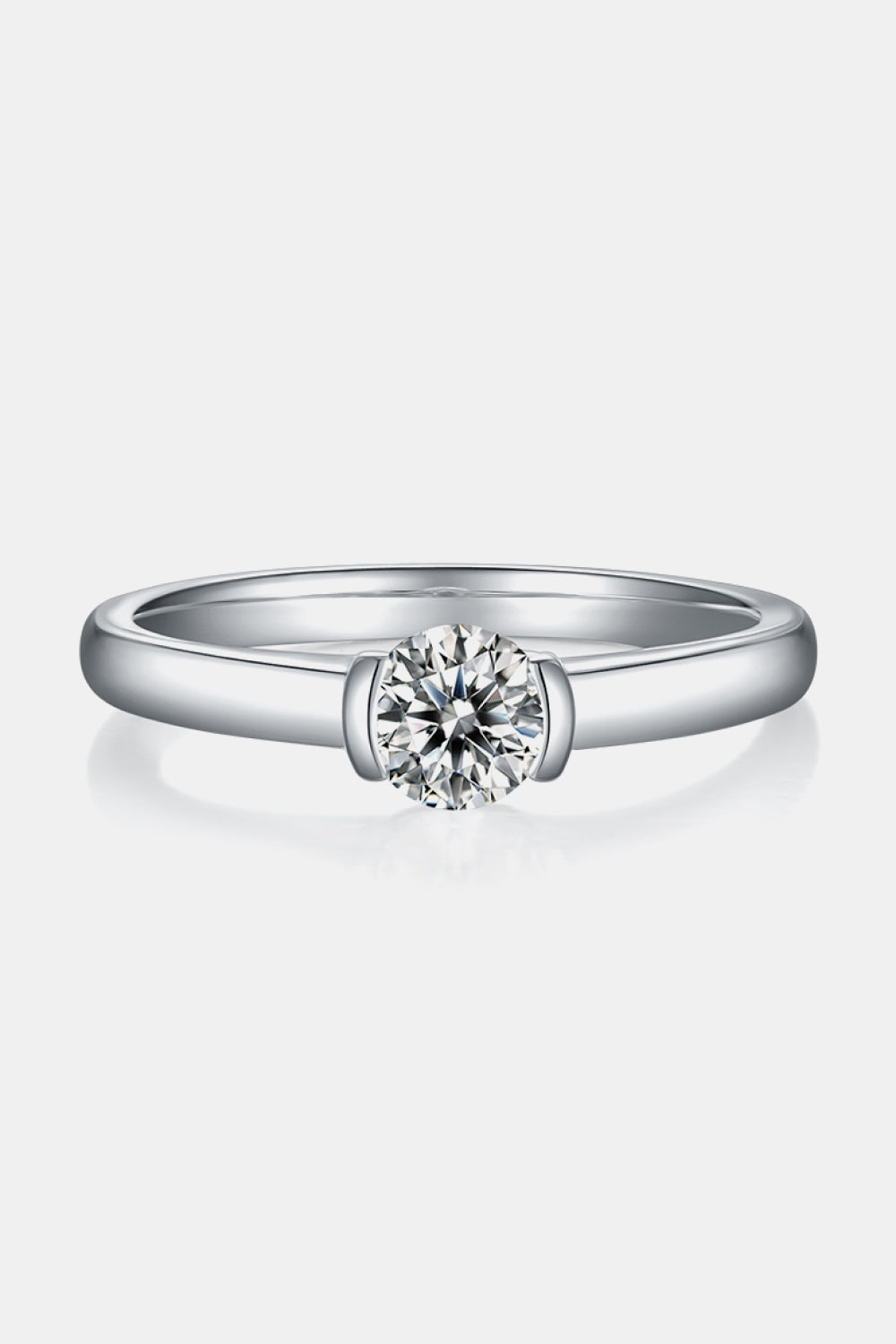 Moissanite 925 Sterling Silver Solitaire Ring