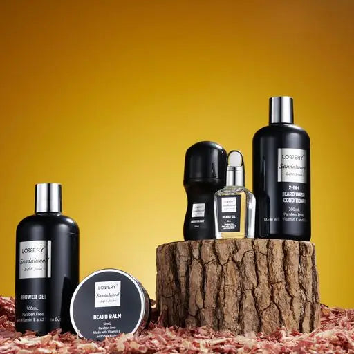 Wholesale Luxury Beard Grooming Kit for Men, Sandalwood Bath Gift Set