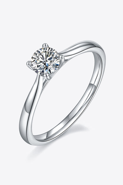 Moissanite 925 Sterling Silver Solitaire Ring