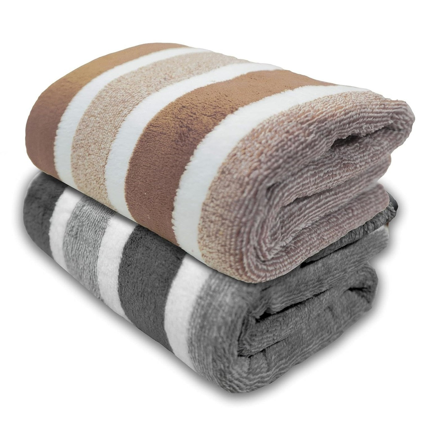 Microfiber Towels for Bath Large Size-Soft Fluffy Coral Fleece Bathing