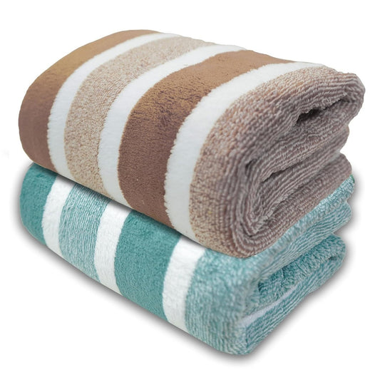 Microfiber Towels for Bath Large Size-Soft Fluffy Coral Fleece Bathing