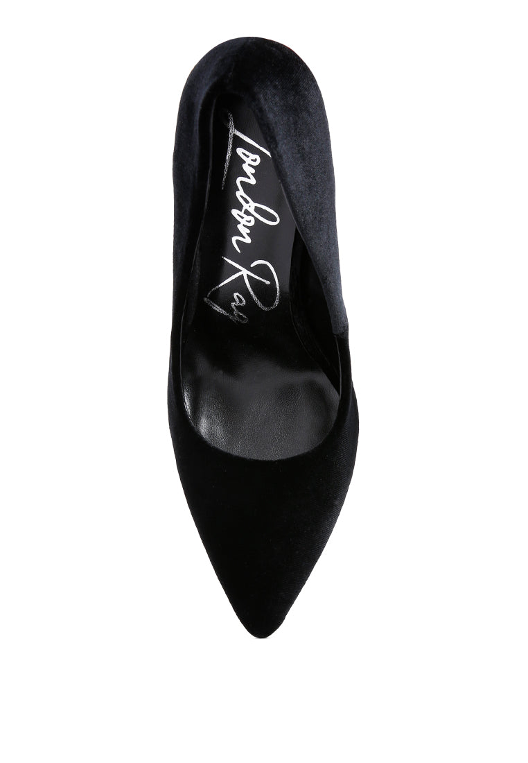 Janessa Velvet Stiletto Heel Pumps