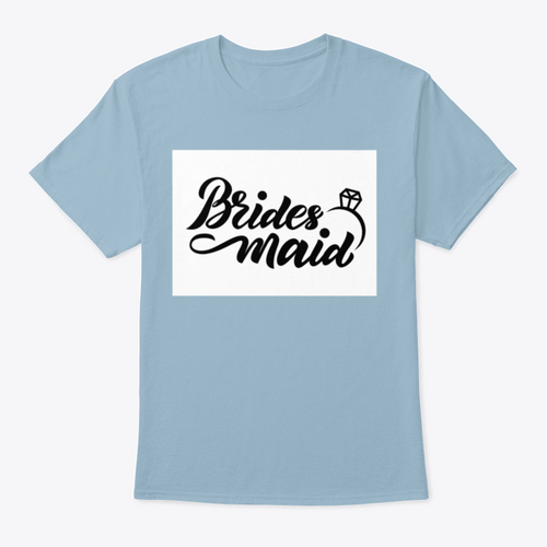 Bridesmaid With Wedding Ring Hand Lettering Design for T-Shirt