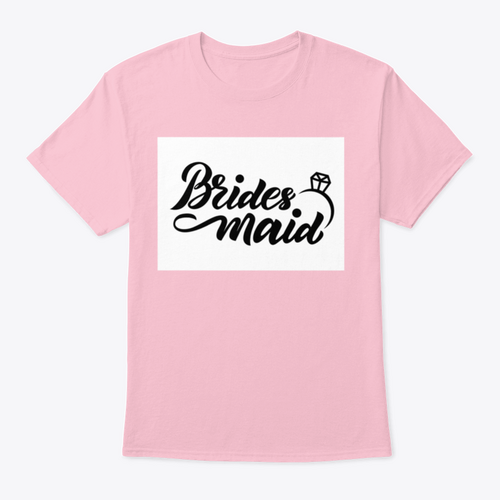 Bridesmaid With Wedding Ring Hand Lettering Design for T-Shirt