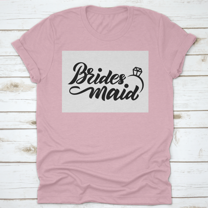 Bridesmaid With Wedding Ring Hand Lettering Design for T-Shirt